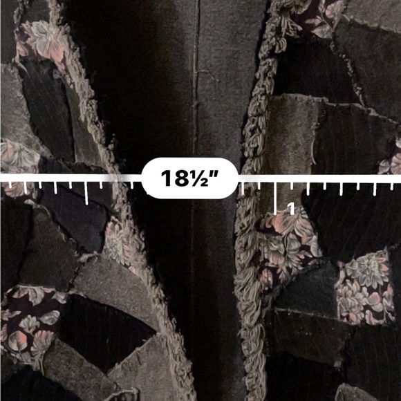 Boho jean vest size M/L grunge - Picture 16 of 16